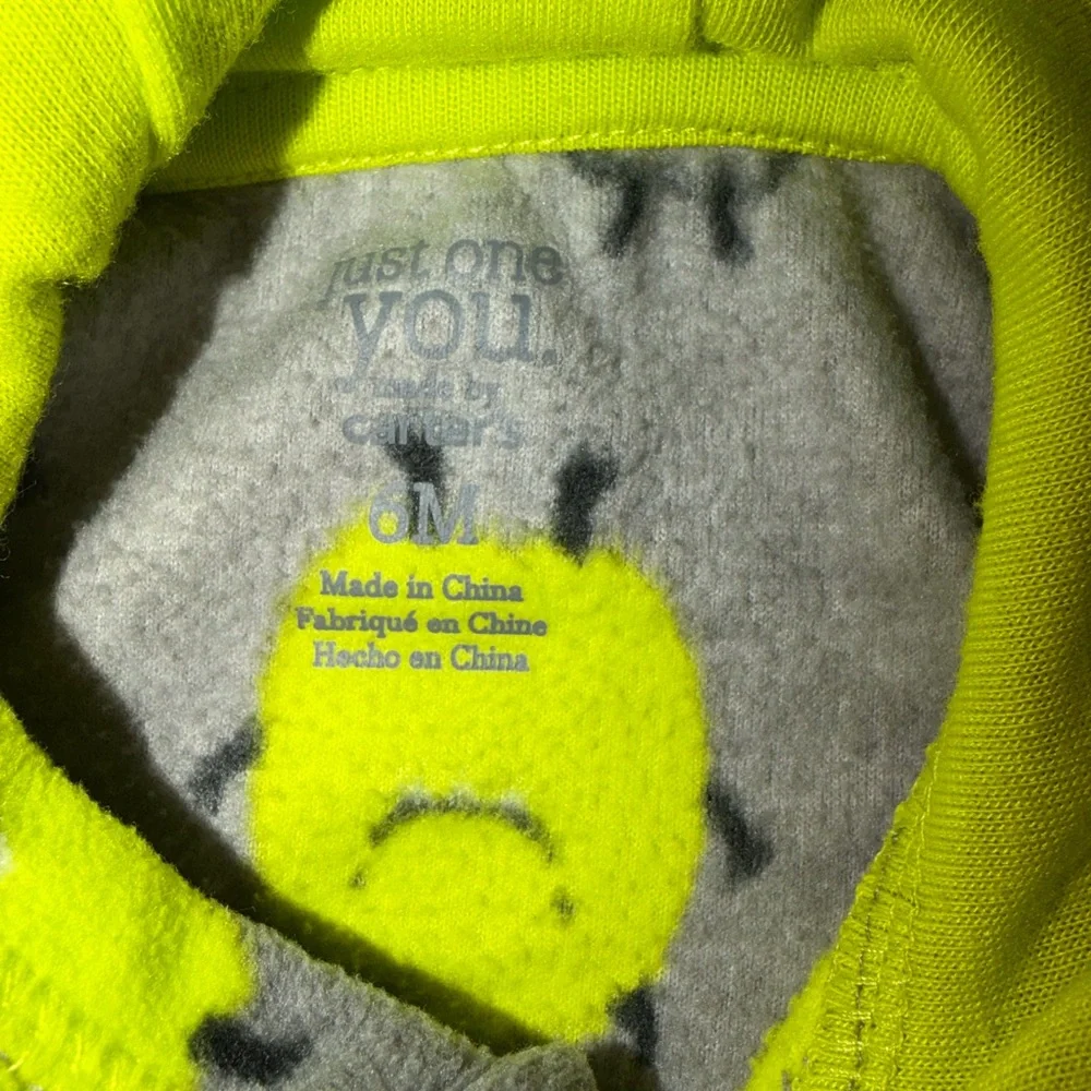 Boys 6 month Carter's Gray and Yellow Monster Footie‎ pajamas